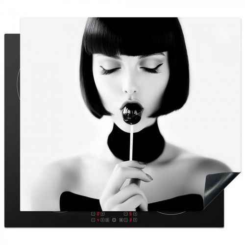Inductie beschermer - Vrouw - Lolly - Zwart - Wit