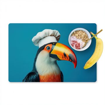 Placemat vinyl - Toekan - Papegaai - Vogel - Koksmuts