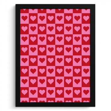 Rood - Roze - Schaakbord - Valentijn