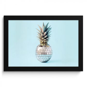 Poster met lijst - Blauw - Ananas - Disco - Discobal
