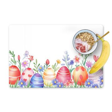 Placemat vinyl - Bloementuin - Kleurrijk - Eieren
