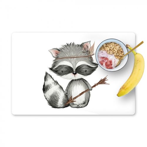 Placemat vinyl - Wasbeer - Dier - Bosdieren