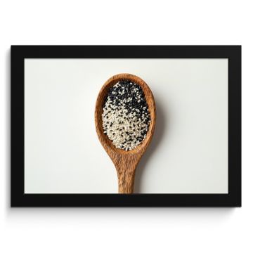 Poster met lijst - Lepel - Sesam - Wit