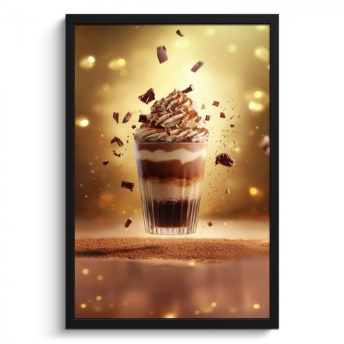 Poster met lijst - Dessert - Chocolade - Zoet - Eten
