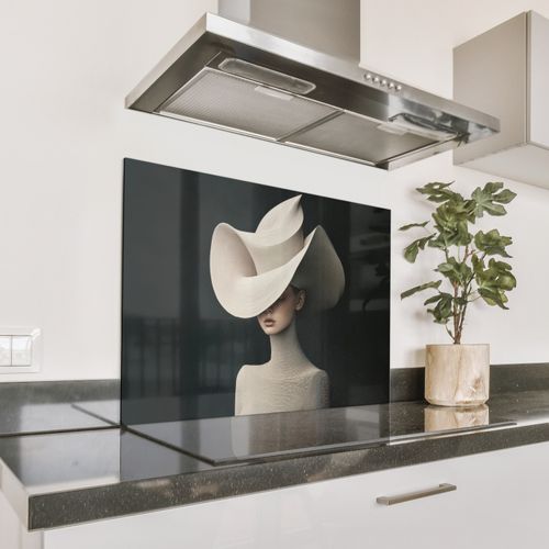Spatscherm Aluminium - Vrouw - Golvende - Hoed
