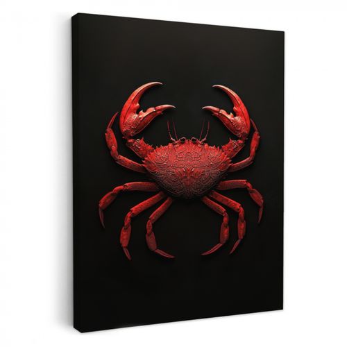 Canvas schilderij - Krab - Rood - Vissen - Schaaldieren