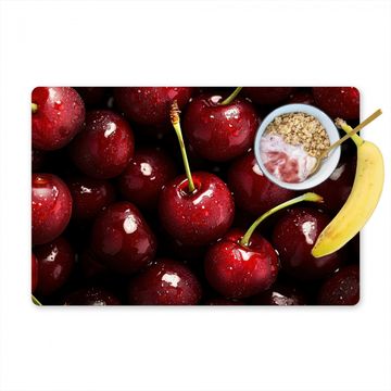 Placemat vinyl - Rood - Fruit - Kersen