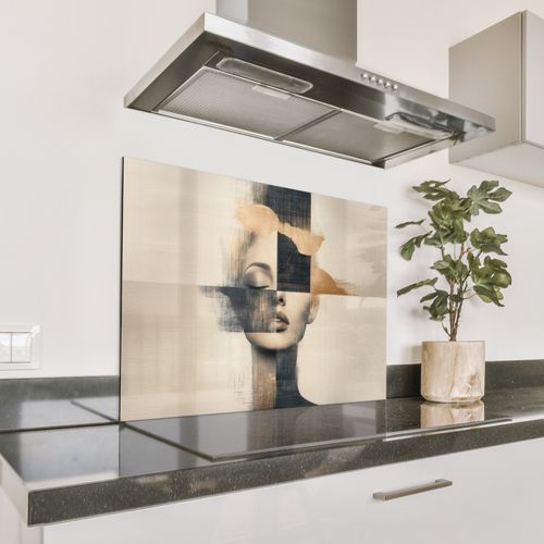 Spatscherm Aluminium - Goud - Vrouw - Rechthoeken