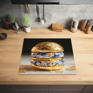 Inductie beschermer - Delftsblauw - Goud - Burger