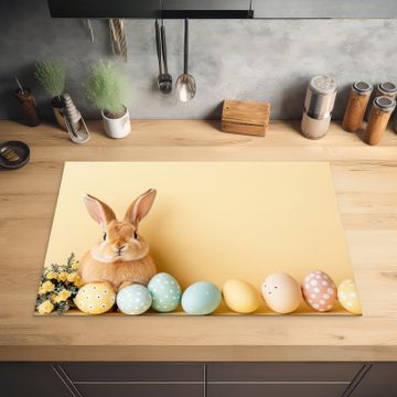 Inductie beschermer - Eieren -  Konijn - Pasteltinten