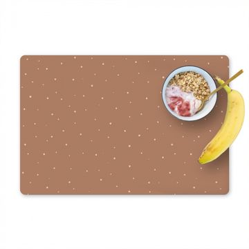 Placemat vinyl - Bruin - Pastel - Stippen