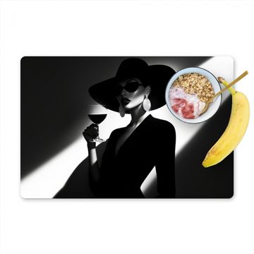 Placemat vinyl - Vrouw - Wijn - Chic