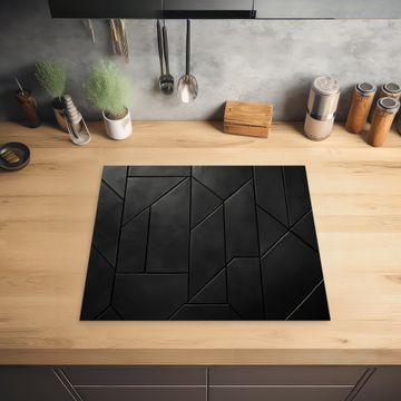 Inductie beschermer - Zwart - Geometrisch - Tegeltjes