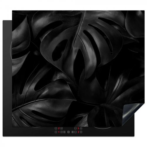 Inductie beschermer - Zwart - Monstera - Bladeren