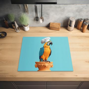 Inductie beschermer - Papegaai - Koksmuts - Grappig - Vogel