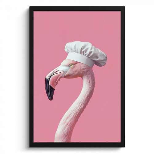 Poster met lijst - Flamingo - Roze - Koksmuts - Vogel