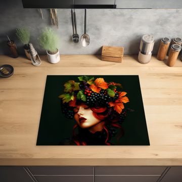 Inductie beschermer - Vrouw - Rood - Groen - Druiven