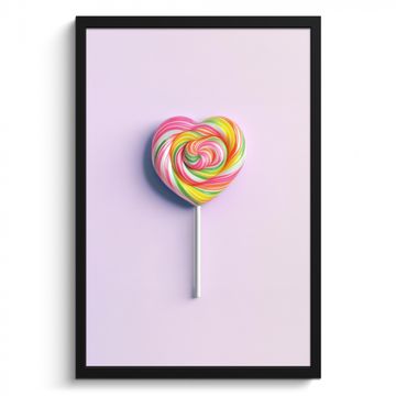 Poster met lijst - Hart - Lolly - Snoep