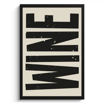 Poster met lijst - Zwart - Wijn - Decoratie - Vintage