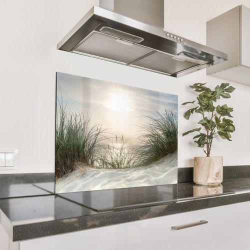 Spatscherm Aluminium - Zachte Zonsopkomst over de Duinen