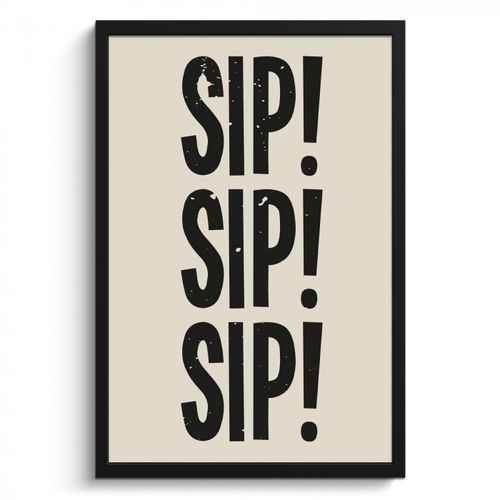 Poster met lijst - Japandi - Zwart - Decoratie - Vintage