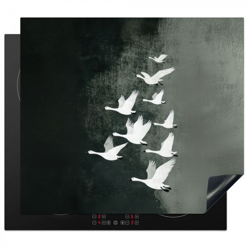 Inductie beschermer - Vogel - Japandi - Groen