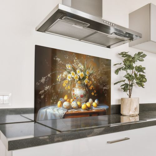 Spatscherm Aluminium - Paaseieren - Stilleven - Vaas