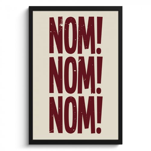Poster met lijst - Rood - Vintage - Decoratie - Japandi