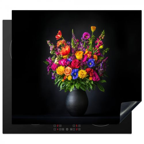 Inductie beschermer - Felgekleurd - Bloemen - Vaas