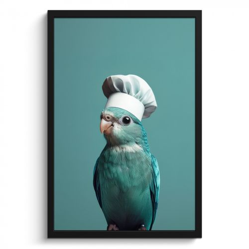 Poster met lijst - Parkiet - Vogel - Koksmuts - Cute