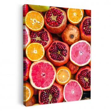Canvas schilderij - Citrus en Granaatappel Mozaïek