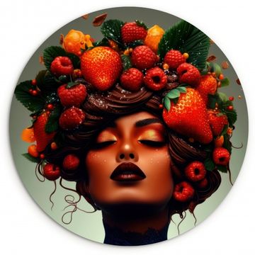 Muurcirkel - Vrouw - Chocolade - Frambozen - Aardbeien - Koekjes