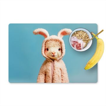Placemat vinyl - Lammetje - Paashaas - Kostuum