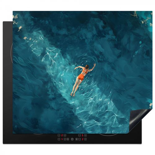 Inductie beschermer - Vrouw - Water - Bikini - Oranje