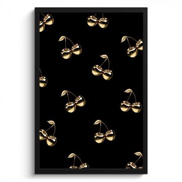 Poster met lijst - Patroon - Kersen - Goud - Chrome