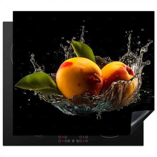 Inductie beschermer - Mango - Fruit - Water - Zwart - Bladeren