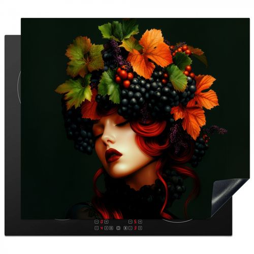 Inductie beschermer - Vrouw - Rood - Groen - Druiven