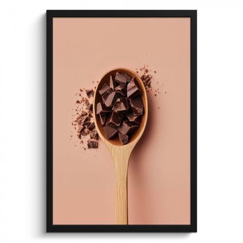 Poster met lijst - Chocola - Hout - Lepel