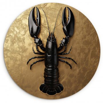 Muurcirkel - Kreeft - Zwart - Goud - Luxe