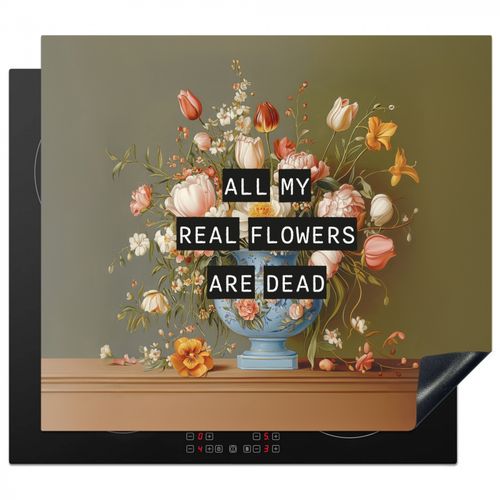 Inductie beschermer - Bloem - Quote - Vintage - Art