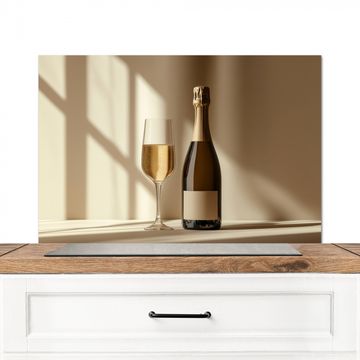 Spatscherm Aluminium - Champagne - Beige - Schaduw - Bubbels