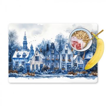 Placemat vinyl - Winterse Droom in Delft