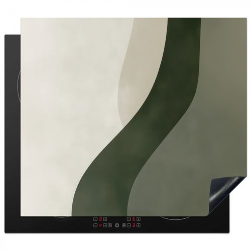 Inductie beschermer - Japandi - Groen - Abstract - Modern
