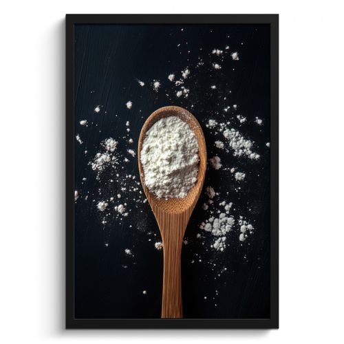 Poster met lijst - Meel - Hout - Lepel