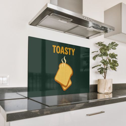 Spatscherm Aluminium - Brood - Tosti - Groen - Minimalistisch