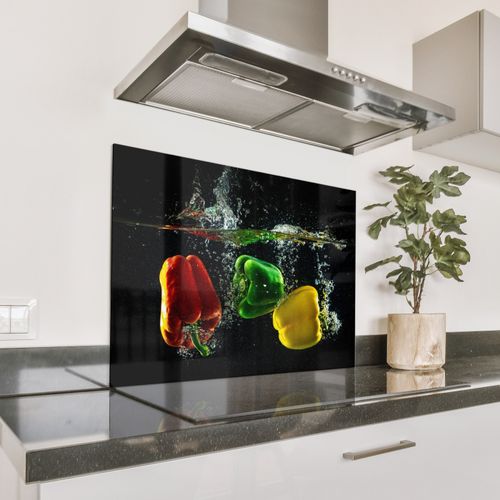 Spatscherm Aluminium - Waterval van Paprika's
