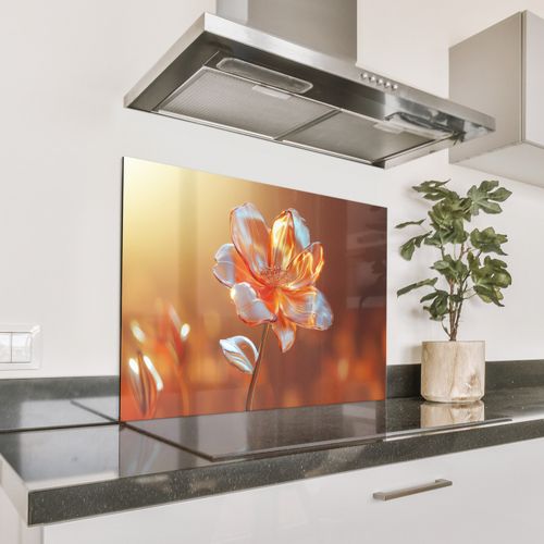 Spatscherm Aluminium - Glazen - Bloem - Zonlicht