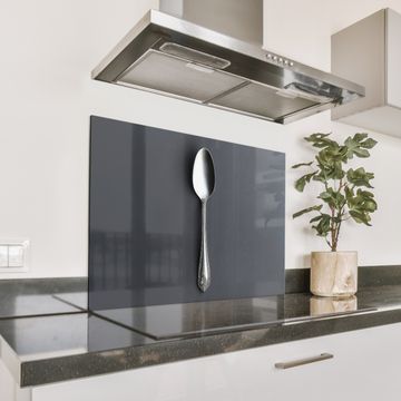 Spatscherm Aluminium - Zilver - Metaal - Lepel