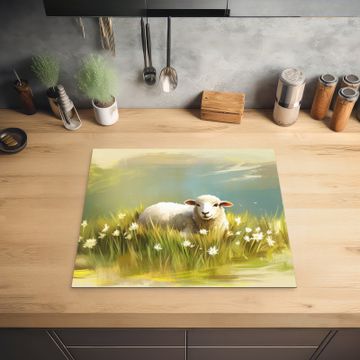Inductie beschermer - Schaap - Weide - Groen