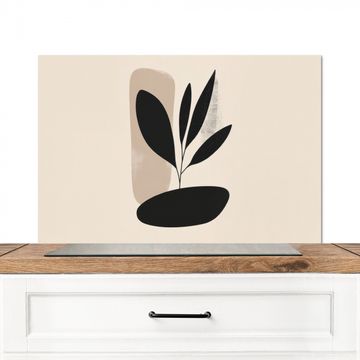 Spatscherm Aluminium - Plant - Beige - Japandi
